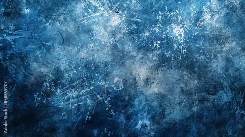 Textured grunge blue background with abstract design for modern digital art and web design