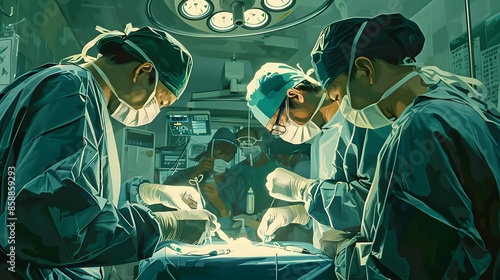 Medical Team Performing Surgery photo