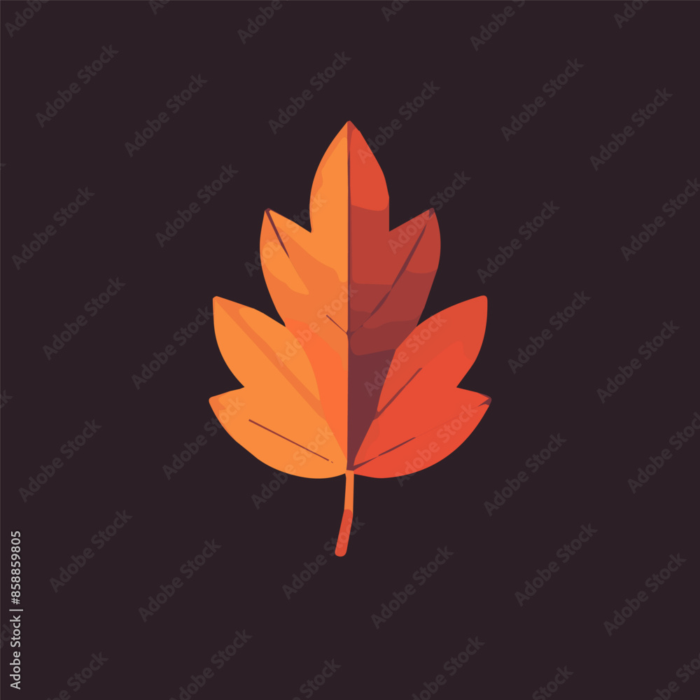 Minimalist autumn leaf on dark background Minimalist autumn leaf on dark background
