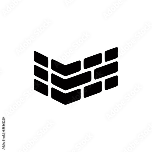 brick layer logo vector illustration template design