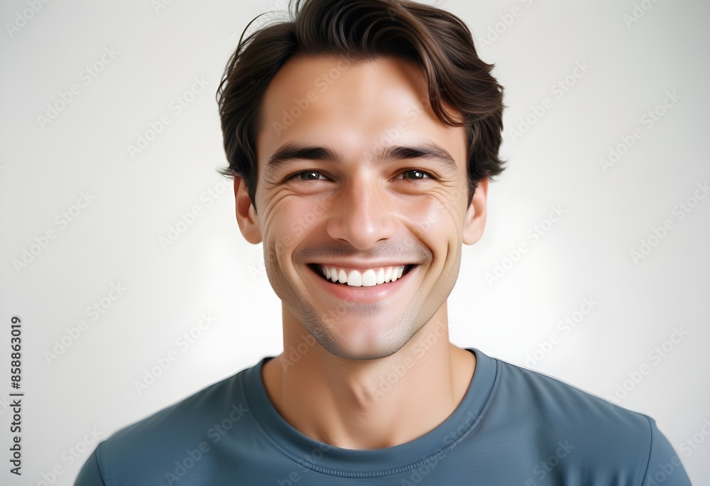 Positive smiling man on clean background Positive smiling man on clean background