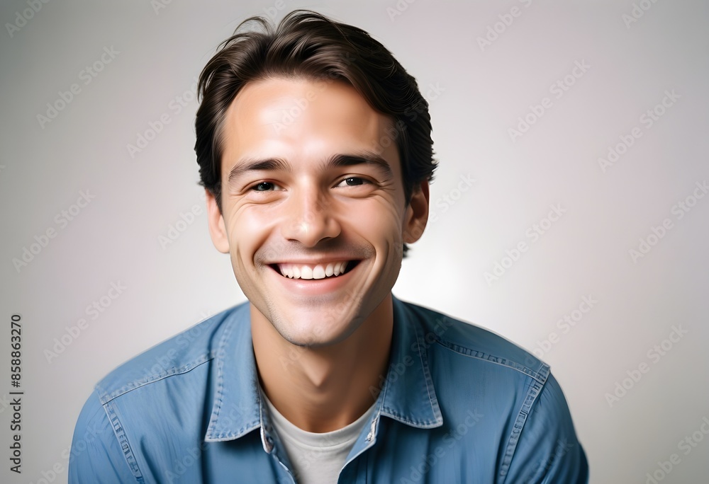 Positive smiling man on clean background Positive smiling man on clean background