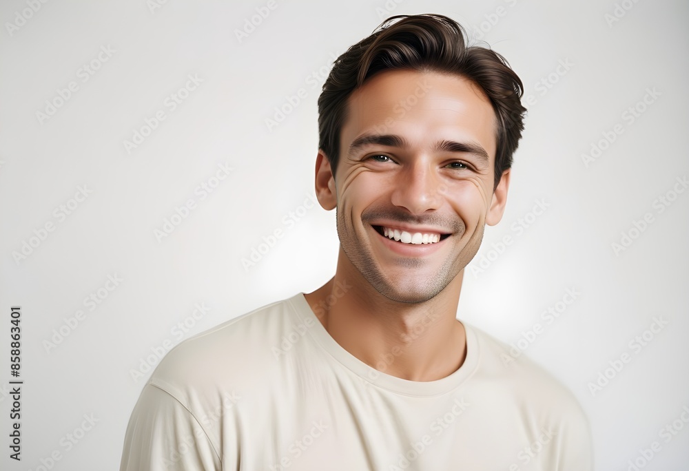 Positive smiling man on clean background Positive smiling man on clean background