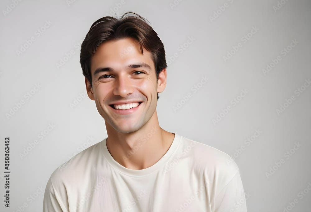 Positive smiling man on clean background Positive smiling man on clean background