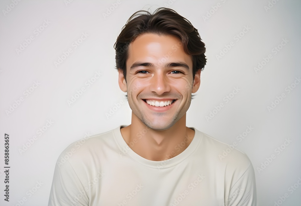 Positive smiling man on clean background Positive smiling man on clean background