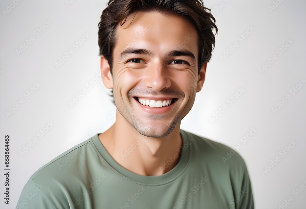 Positive smiling man on clean background Positive smiling man on clean background