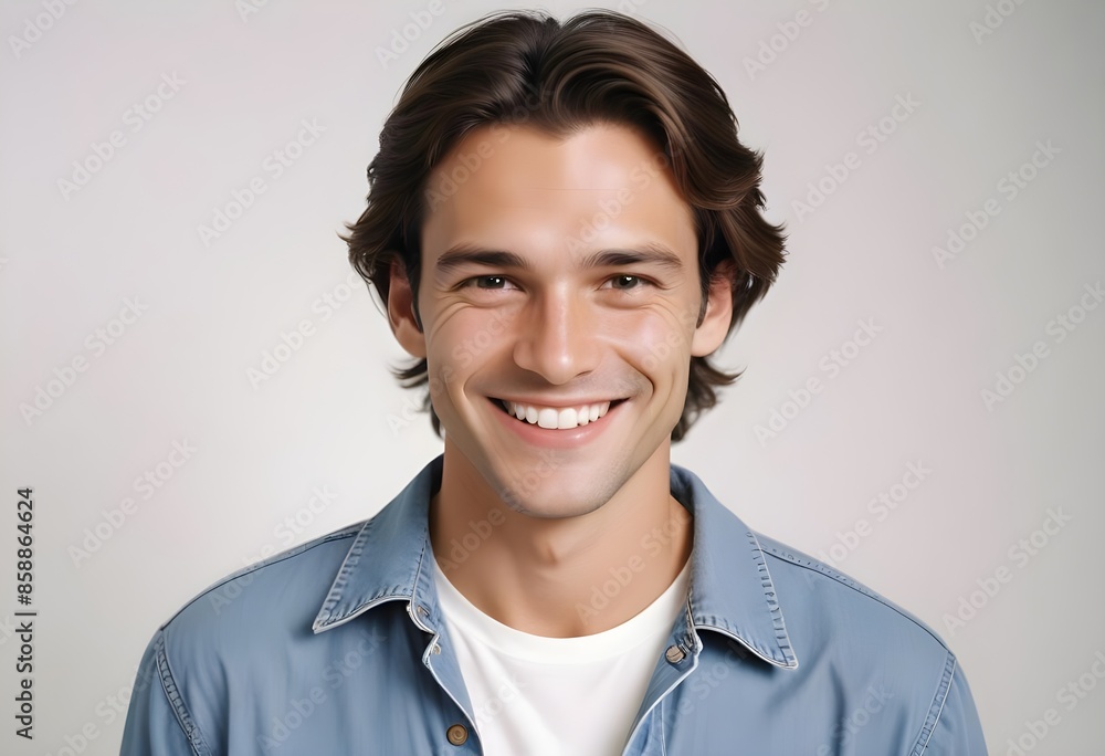 Positive smiling man on clean background Positive smiling man on clean background