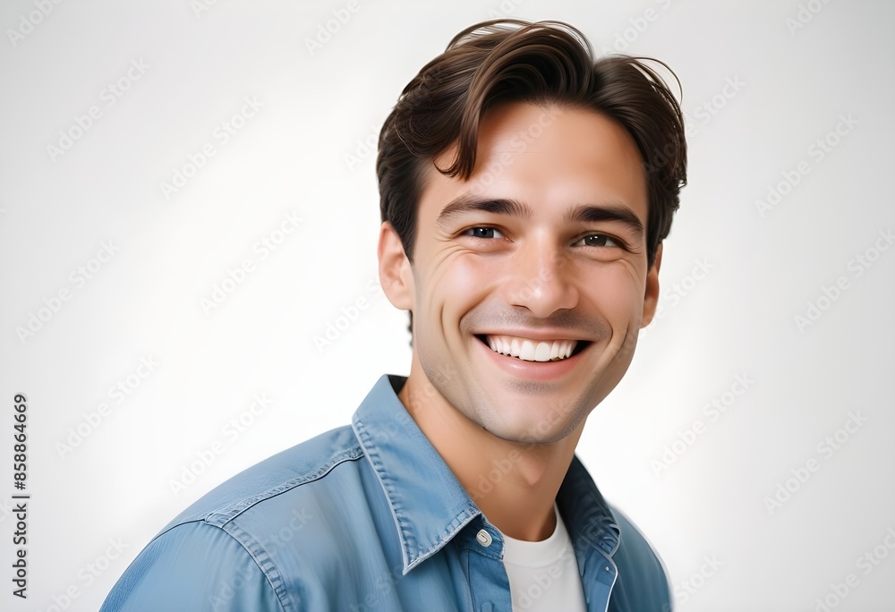 Positive smiling man on clean background Positive smiling man on clean background