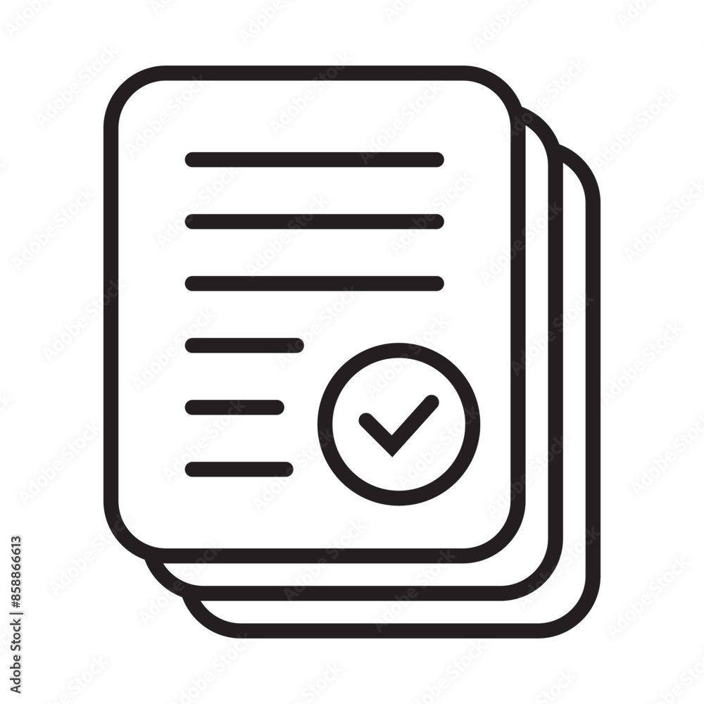 Document with Check mark icon. Compliance document icon. Approved process. Checkmark business concept. Document with Check mark icon. Compliance document icon. Approved process. Checkmark business concept.