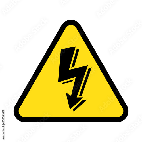 Free Download High voltage sign with lightning. - GFXLoad