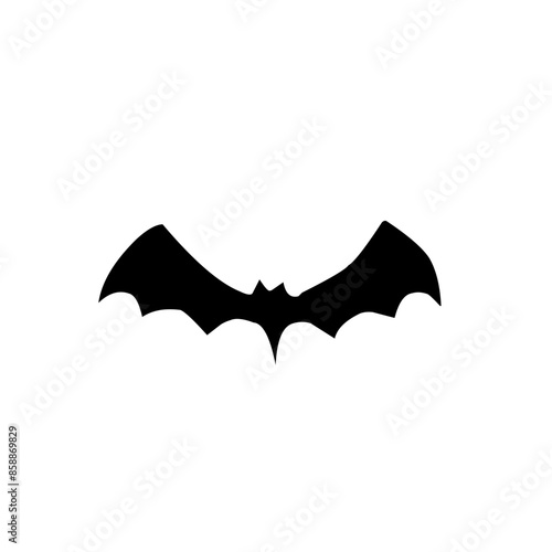 Black silhouettes of bat