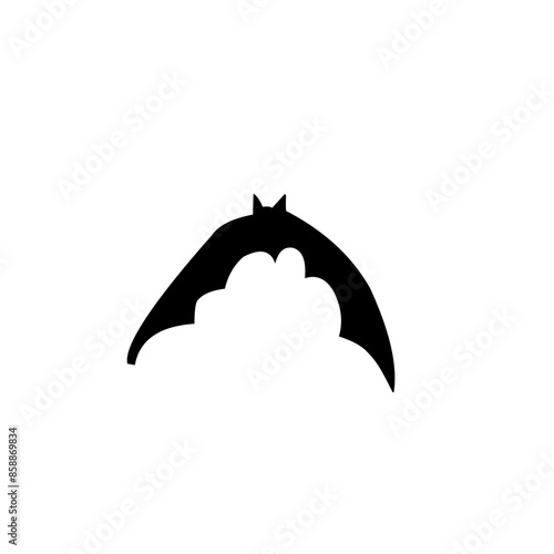 Black silhouettes of bat