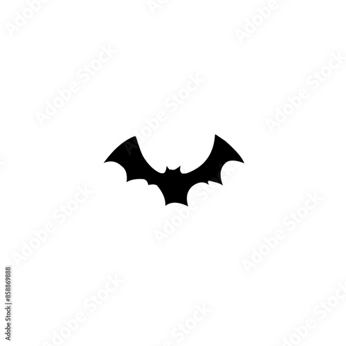 Black silhouettes of bat