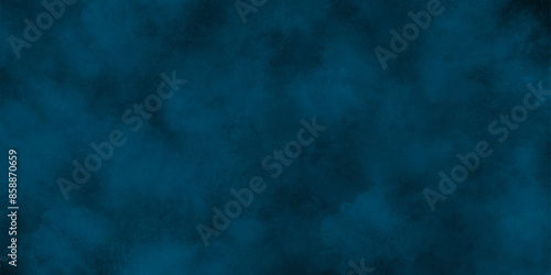 Abstract blue smoke on black background, old style dark blue grunge texture, grainy distress blue textured grunge web background, blue texture decorative Venetian stucco.