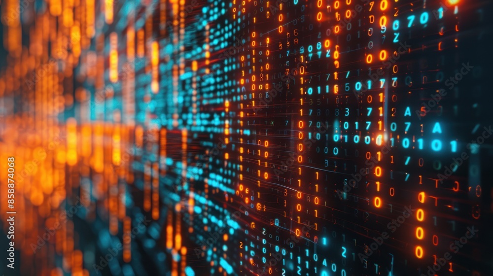 Binary Code Digital Flow Binary Code Digital Flow