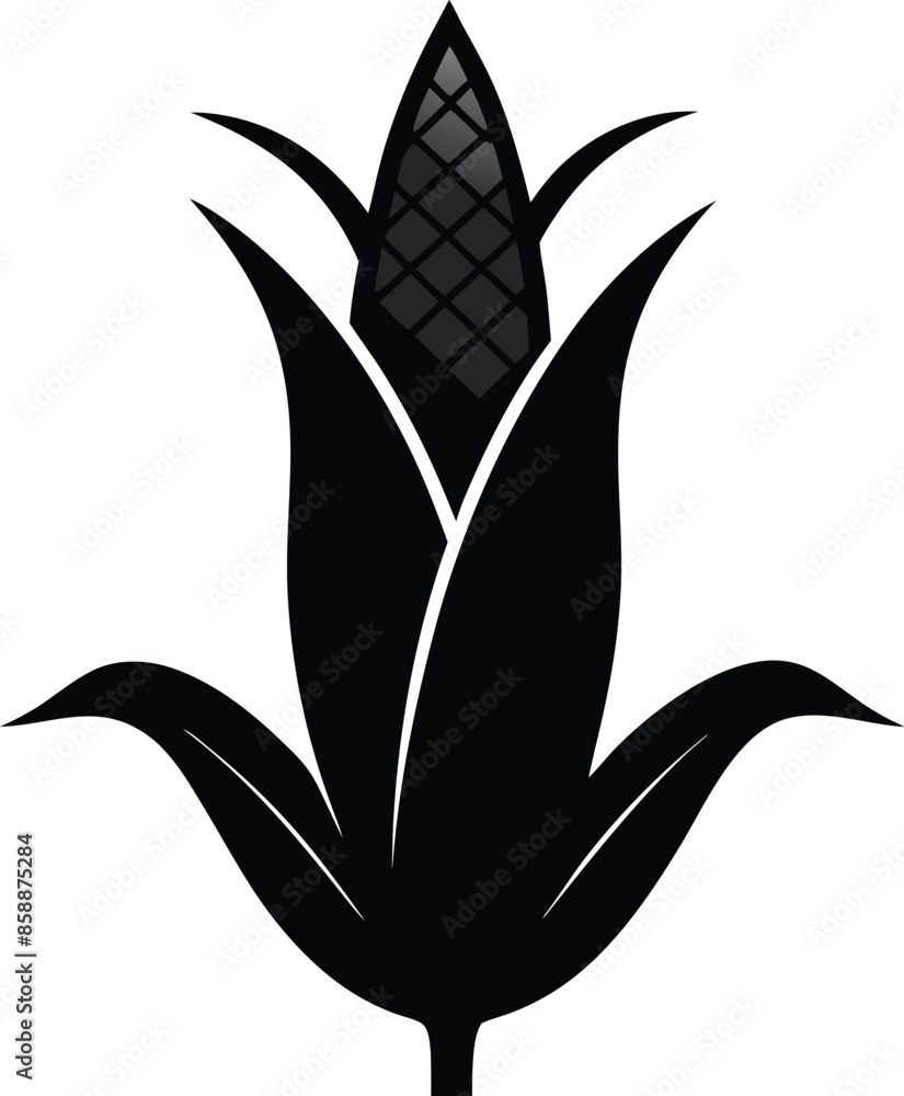 Corn silhouette vector illustration Corn silhouette vector illustration