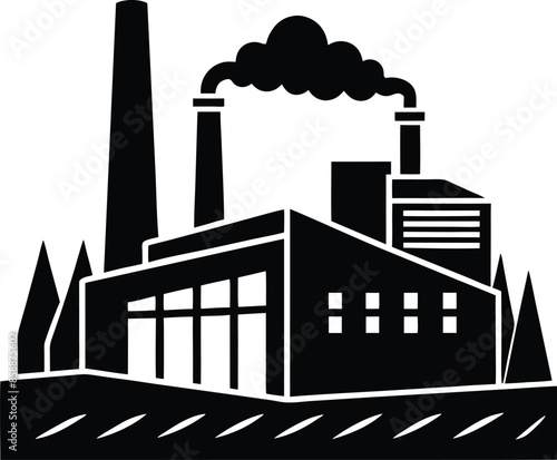 Factory silhouette vector illustration design