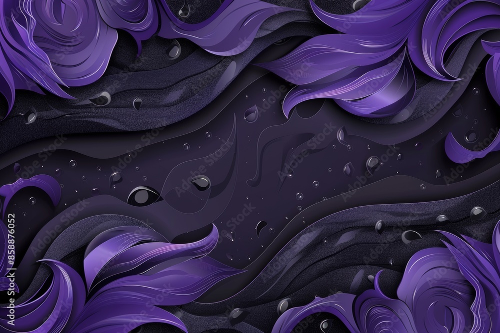 Obraz premium Enigmatic purple floral abstract background design