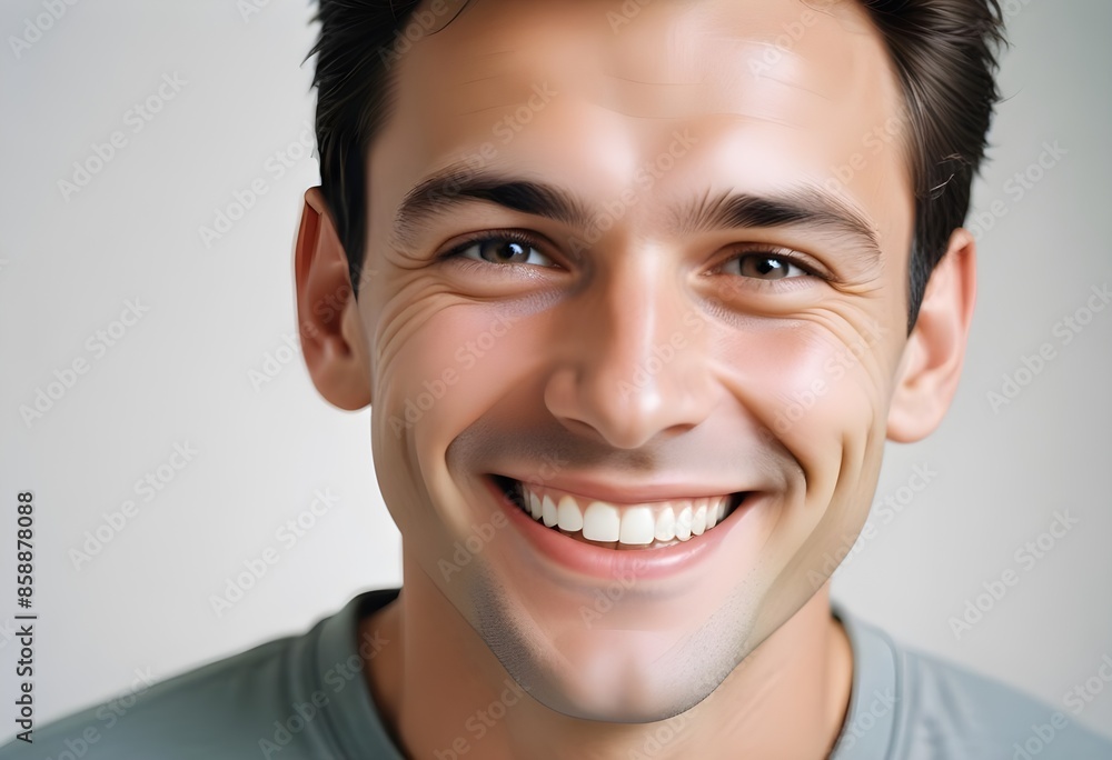 Positive smiling man on clean background Positive smiling man on clean background