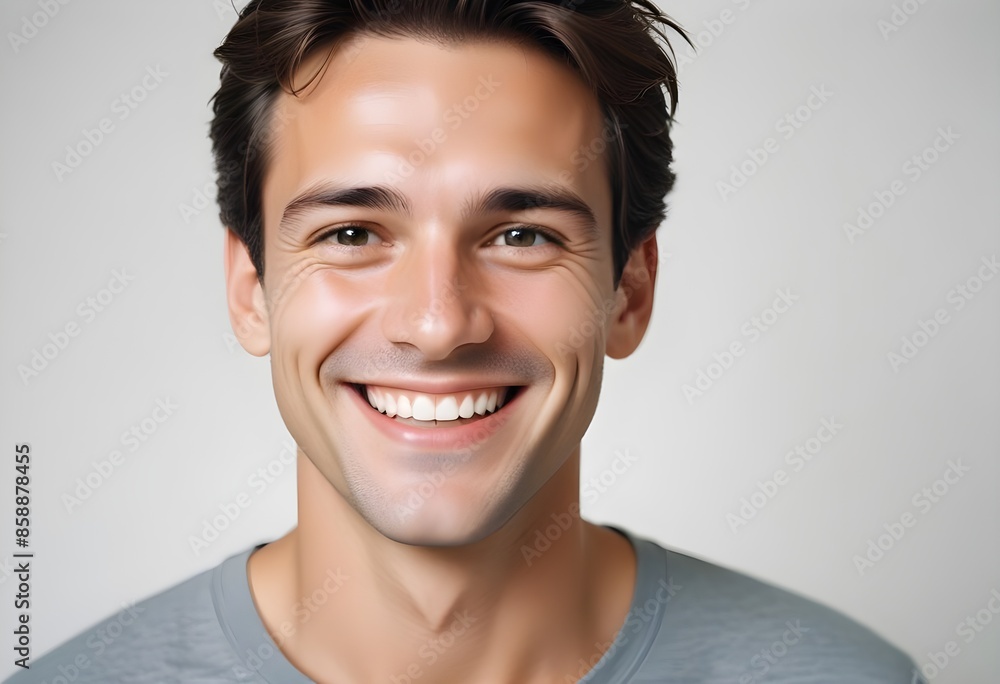Positive smiling man on clean background Positive smiling man on clean background