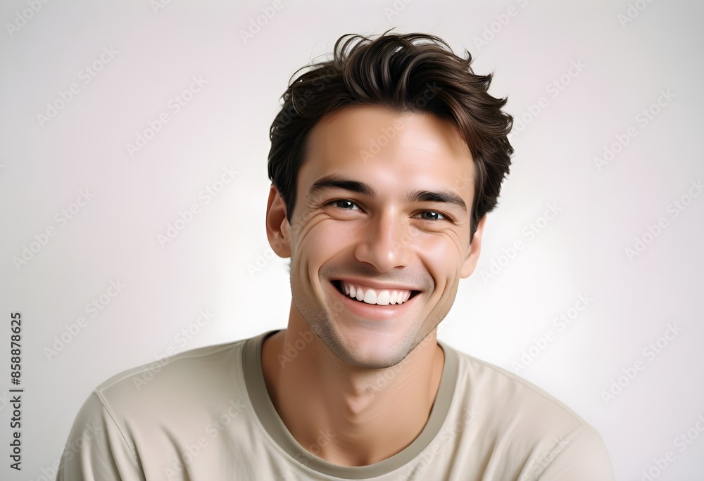 Positive smiling man on clean background Positive smiling man on clean background