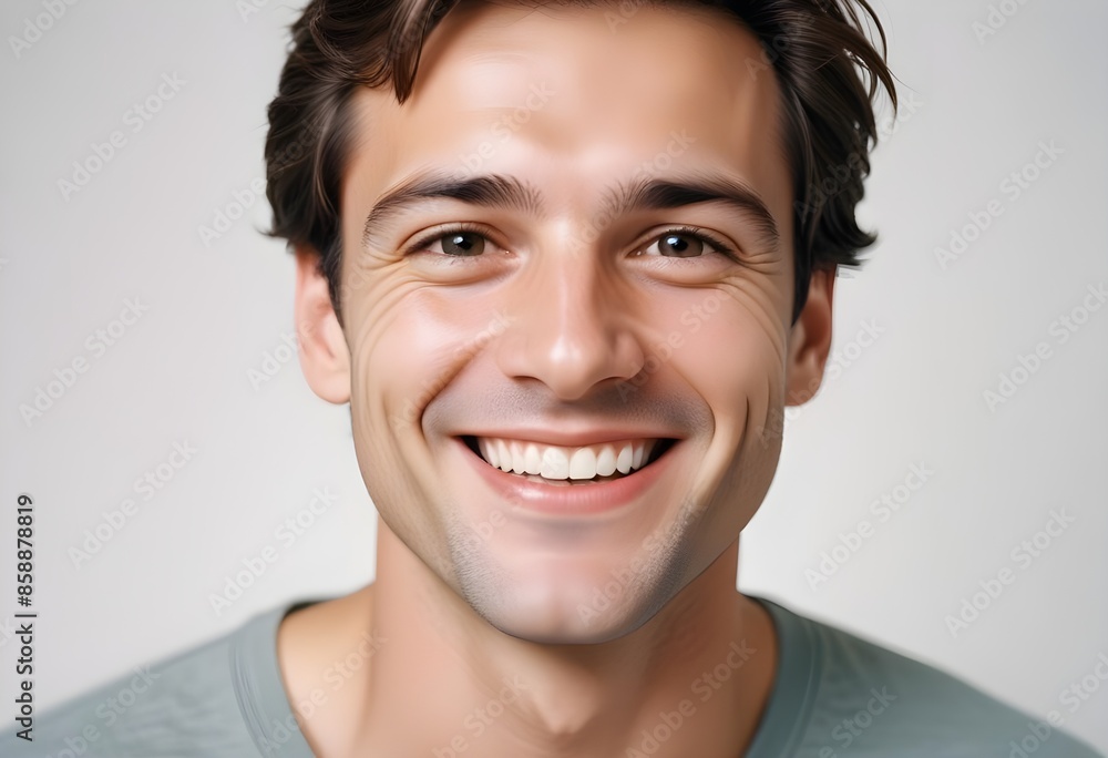 Positive smiling man on clean background Positive smiling man on clean background