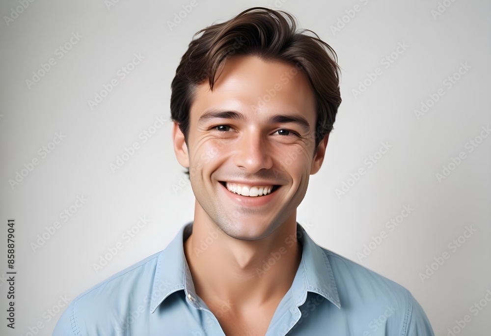 Positive smiling man on clean background Positive smiling man on clean background