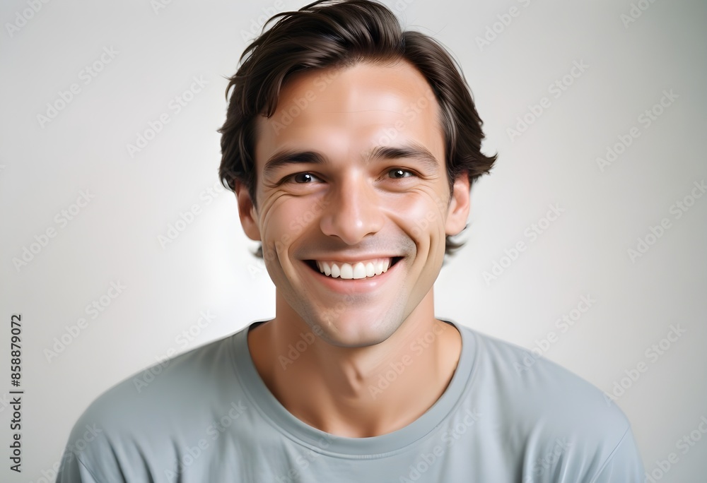 Positive smiling man on clean background Positive smiling man on clean background