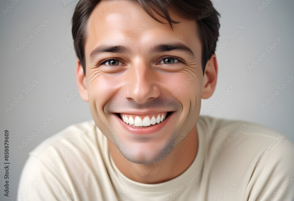 Positive smiling man on clean background Positive smiling man on clean background