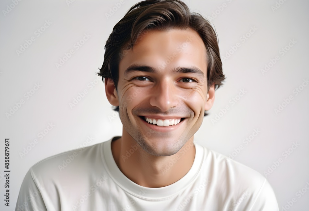 Positive smiling man on clean background Positive smiling man on clean background