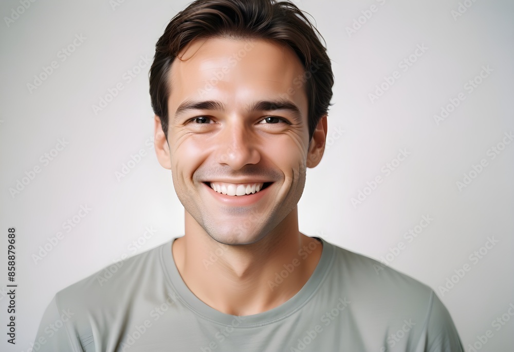 Positive smiling man on clean background Positive smiling man on clean background