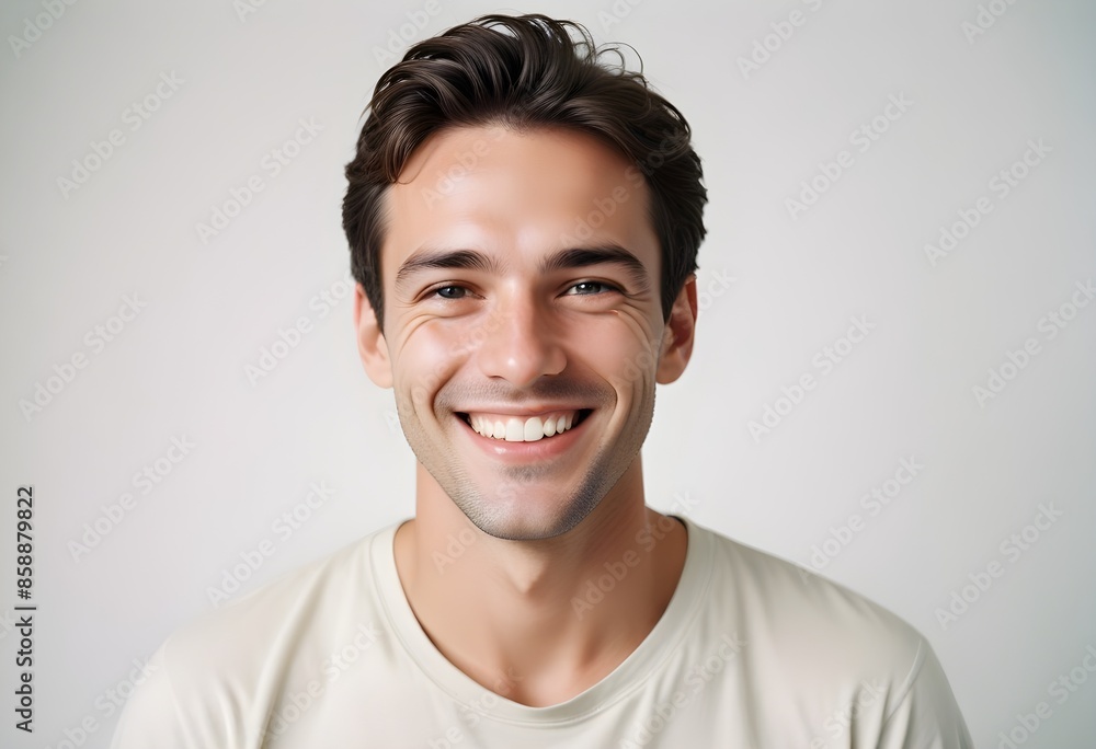 Positive smiling man on clean background Positive smiling man on clean background