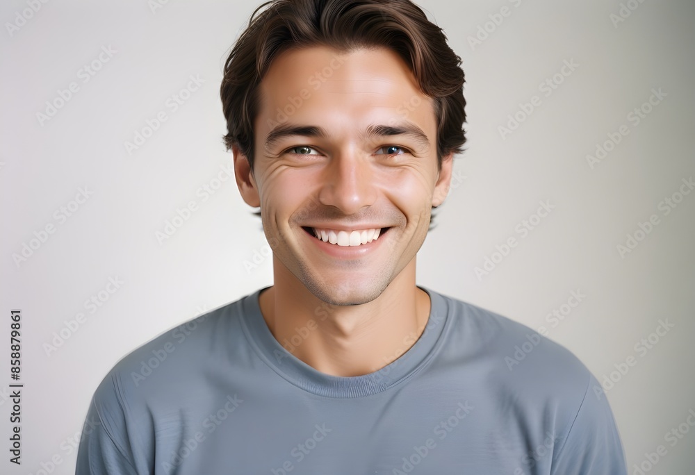 Positive smiling man on clean background Positive smiling man on clean background