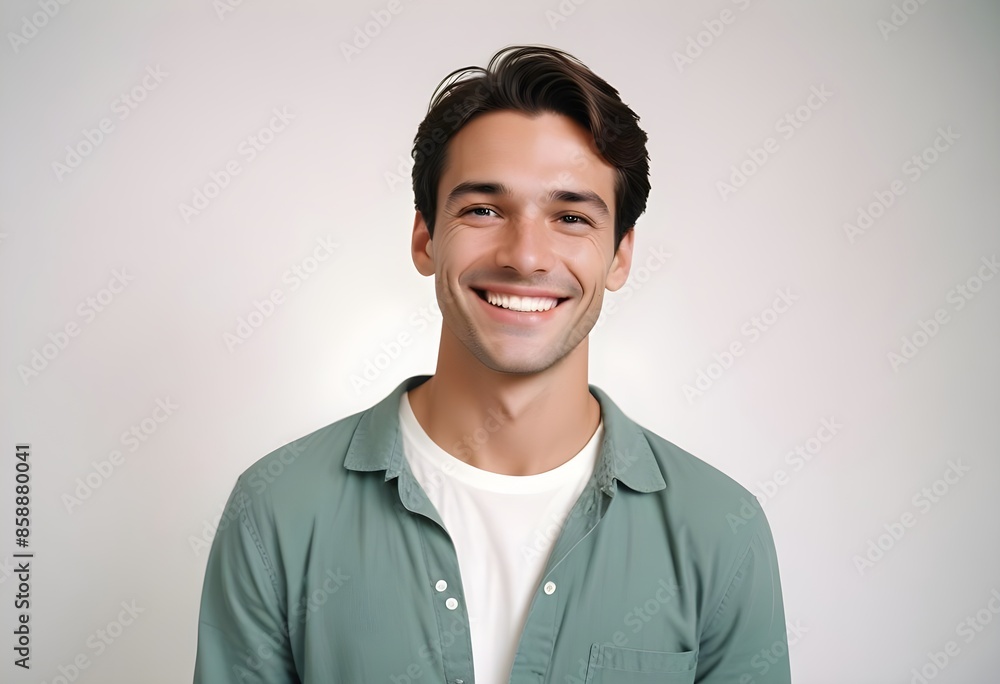 Positive smiling man on clean background Positive smiling man on clean background