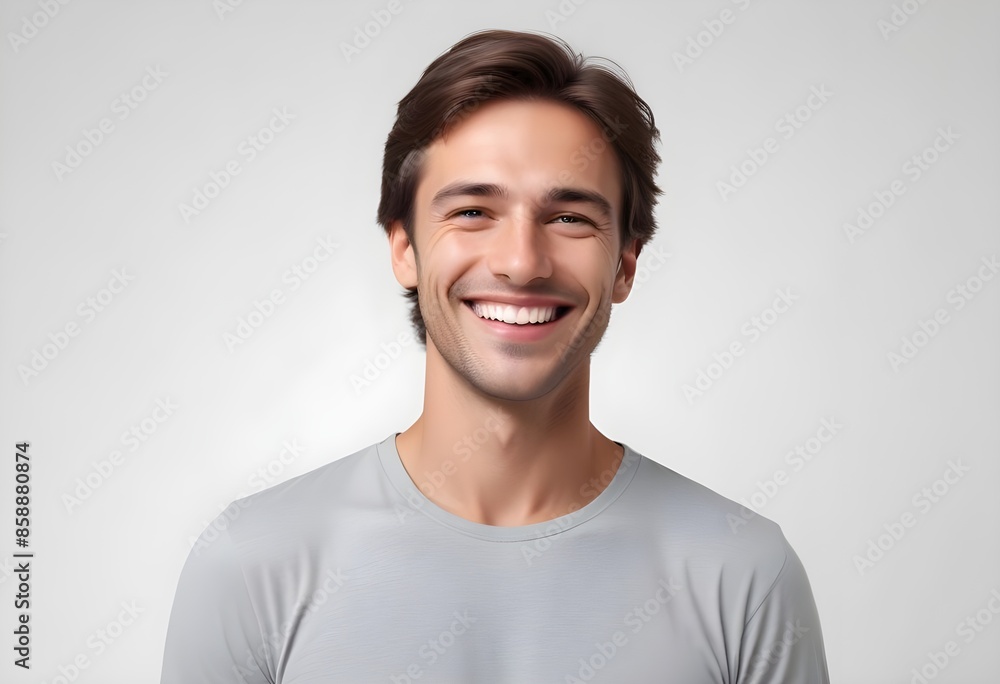 Positive smiling man on clean background Positive smiling man on clean background