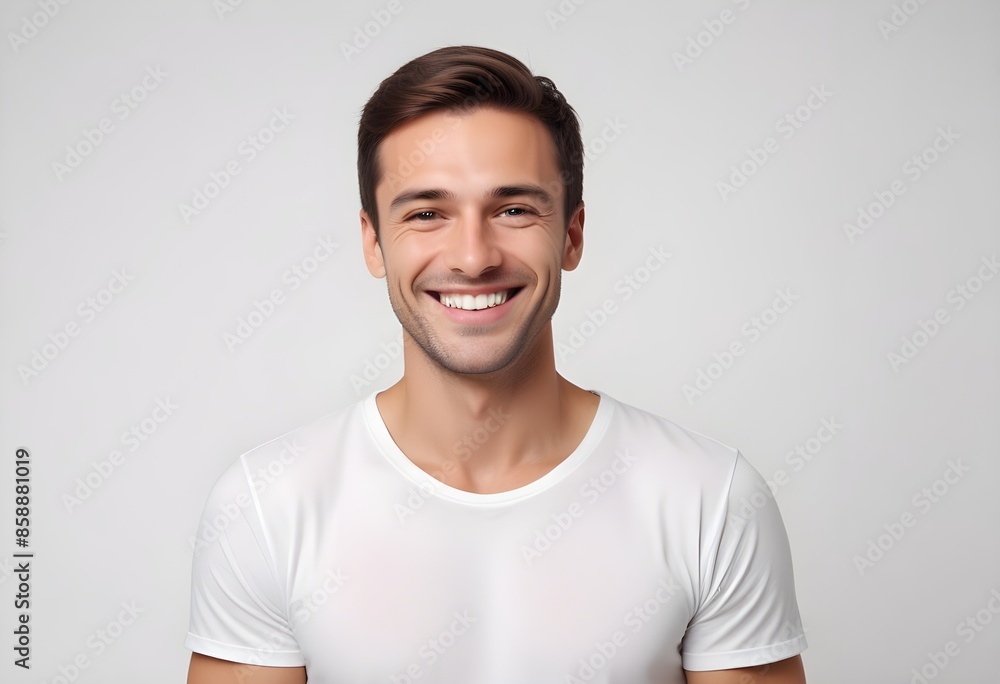 Positive smiling man on clean background Positive smiling man on clean background