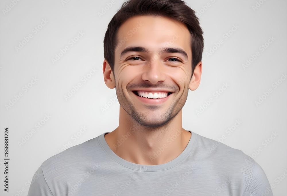 Positive smiling man on clean background Positive smiling man on clean background