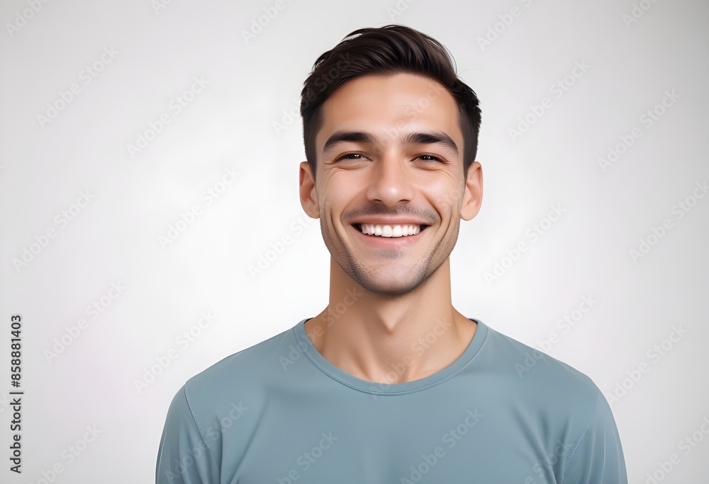 Positive smiling man on clean background Positive smiling man on clean background