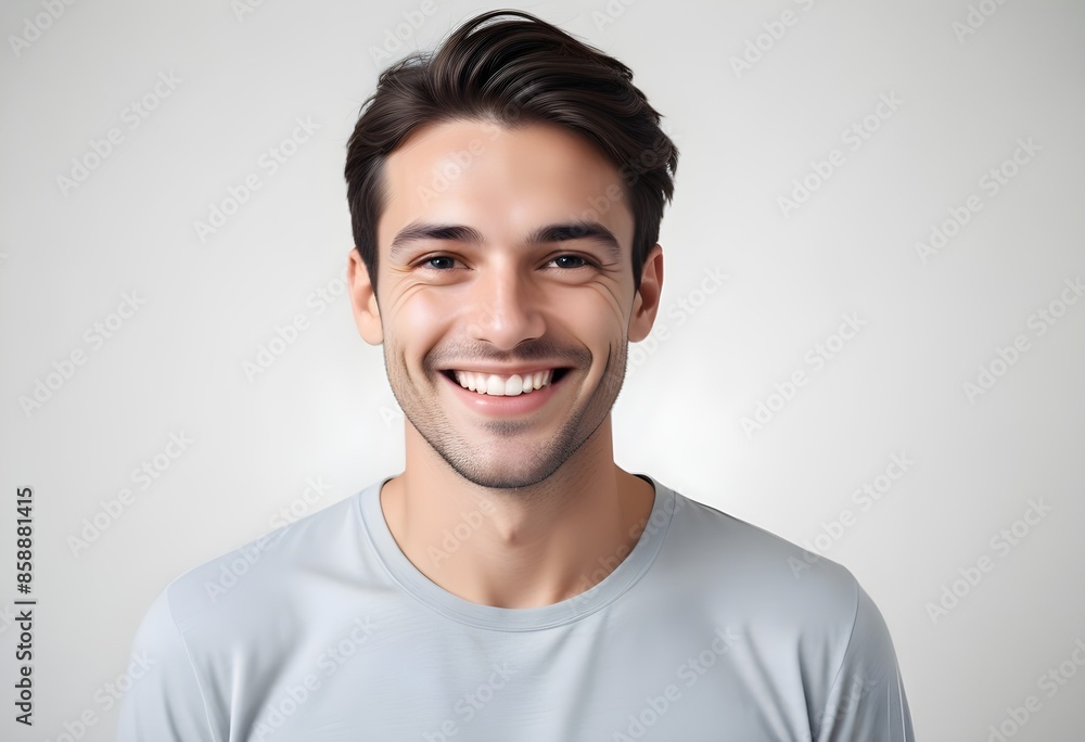 Positive smiling man on clean background Positive smiling man on clean background