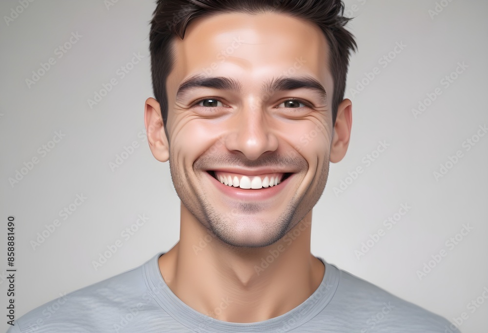 Positive smiling man on clean background Positive smiling man on clean background