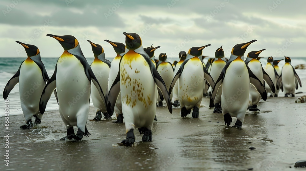Fototapeta premium Neuseeland Oamaru Pinguin Strand. 