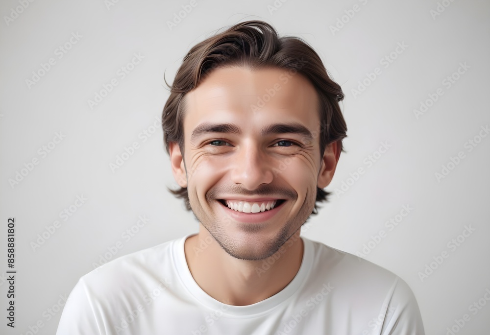 Positive smiling man on clean background Positive smiling man on clean background
