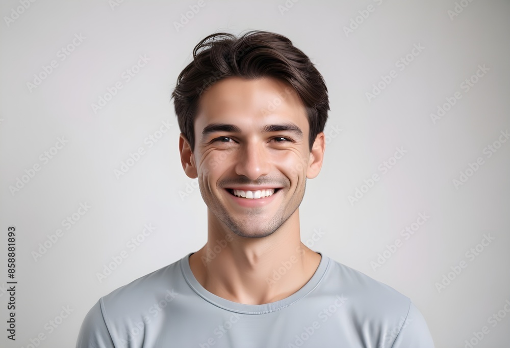 Positive smiling man on clean background Positive smiling man on clean background