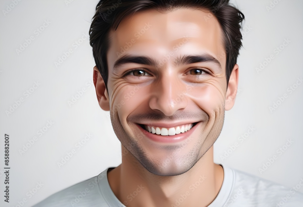 Positive smiling man on clean background Positive smiling man on clean background