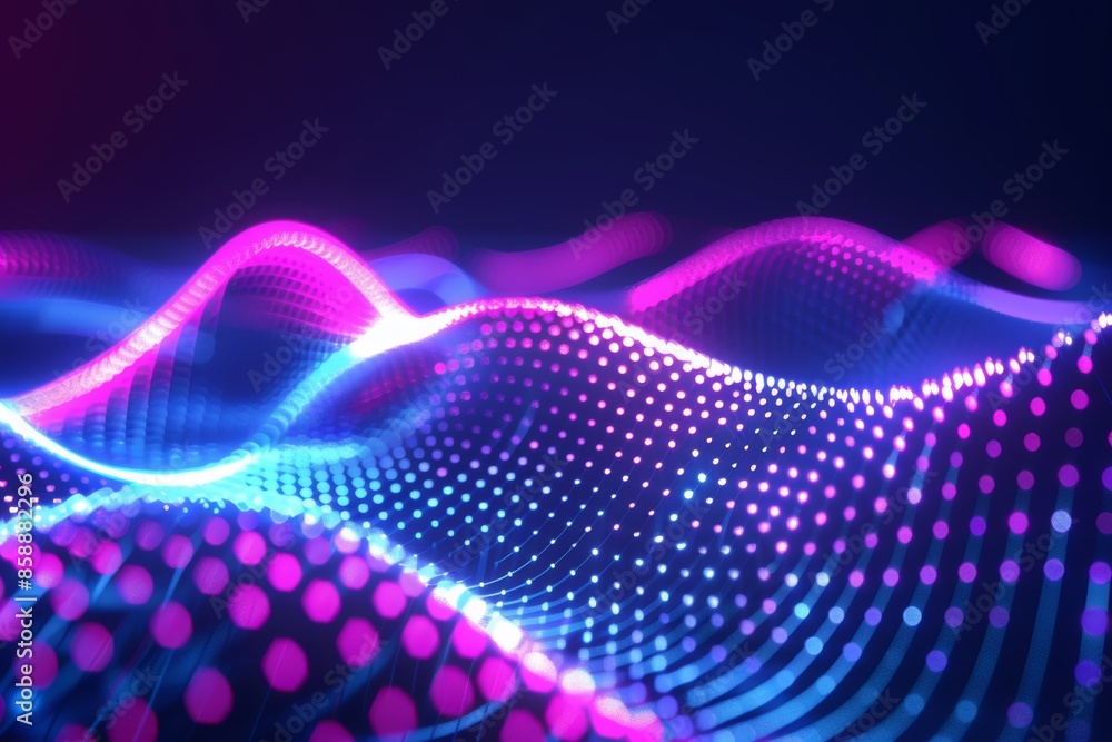 Vibrant abstract digital wave background with neon colors Vibrant abstract digital wave background with neon colors