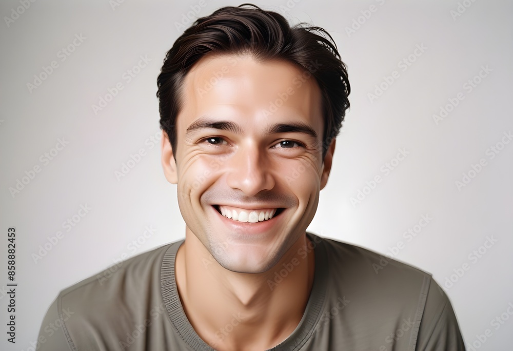 Positive smiling man on clean background Positive smiling man on clean background