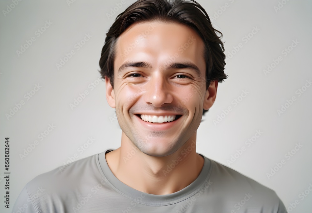 Positive smiling man on clean background Positive smiling man on clean background