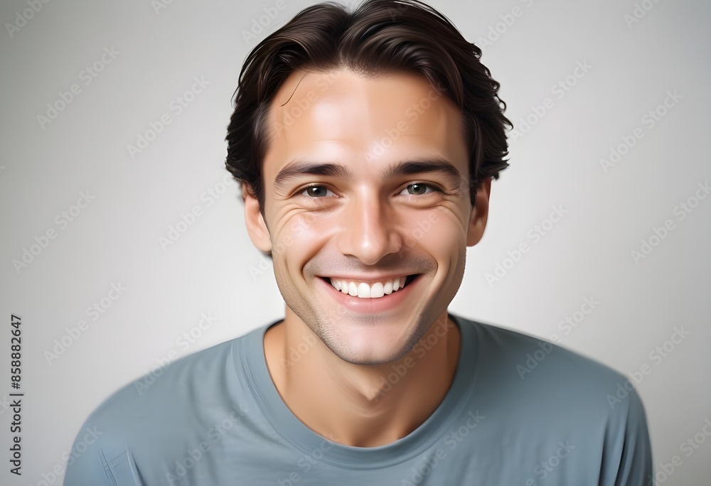 Positive smiling man on clean background Positive smiling man on clean background