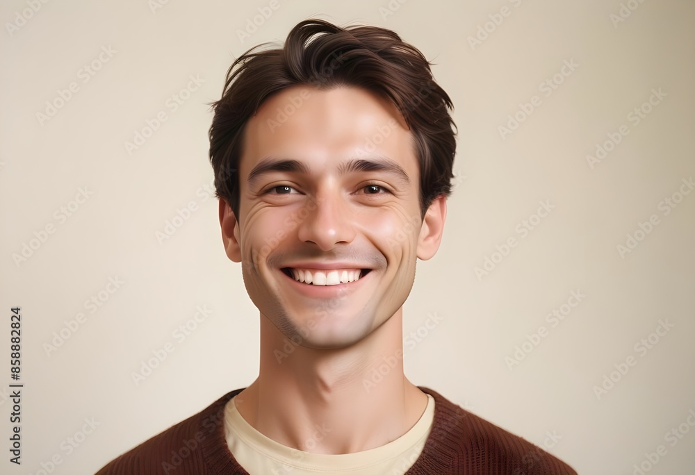 Positive smiling man on clean background Positive smiling man on clean background
