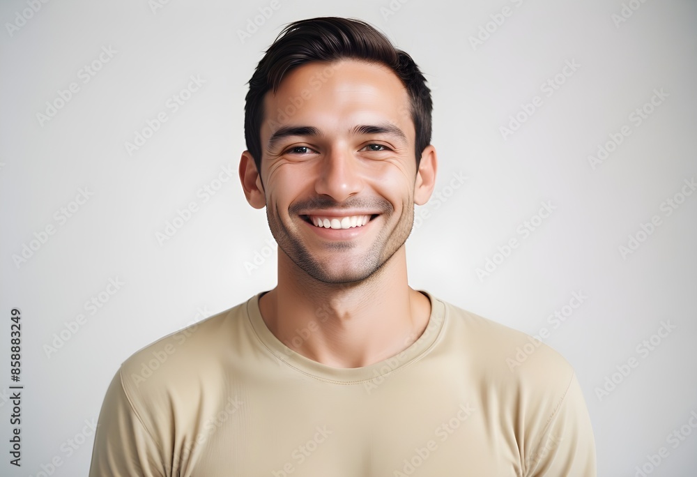 Positive smiling man on clean background Positive smiling man on clean background